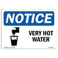 Signmission OSHA Sign, Very Hot Water With, 24in X 18in Decal, 24" W, 18" H, Landscape, OS-NS-D-1824-L-18873 OS-NS-D-1824-L-18873